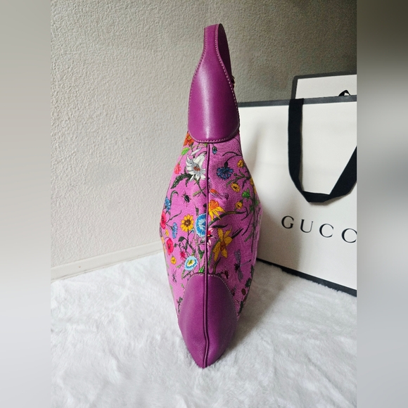 Gucci Flora Jackie Bouvier Hobo Shoulder Bag - Picture 5 of 16
